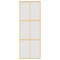 Schuifdeur 76x205 cm mat ESG-glas en aluminium goudkleurig