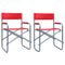 Regisseursstoelen 2 st staal rood