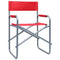 Regisseursstoelen 2 st staal rood