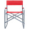 Regisseursstoelen 2 st staal rood
