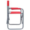 Regisseursstoelen 2 st staal rood