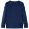 Kindershirt met lange mouwen helmprint 116 gemleerd marineblauw