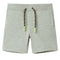 Kindershorts met trekkoord 116 gemleerd lichtkakikleurig
