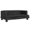 Kinderbank 80x45x30 cm fluweel zwart