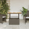 Tuintafel 90x55x71 cm poly rattan en acaciahout grijs