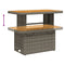 Tuintafel 90x55x71 cm poly rattan en acaciahout grijs
