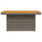 Tuintafel 90x55x71 cm poly rattan en acaciahout grijs