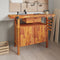 Werkbank met lade en bankschroeven 124x52x83 cm acaciahout