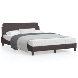 Bedframe met hoofdbord stof donkerblauw 140x190 cm