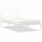 Bedframe met hoofdbord metaal wit 100x200 cm