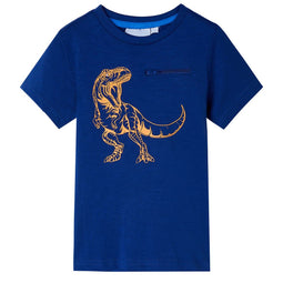 Kindershirt met korte mouwen 104 donkerblauw