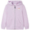 Kindervest met capuchon en rits 92 gemengd lila
