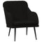 Fauteuil 63x76x80 cm fluweel zwart