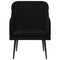 Fauteuil 63x76x80 cm fluweel zwart