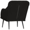 Fauteuil 63x76x80 cm fluweel zwart