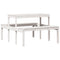 Picknicktafel 110x134x75 cm massief grenenhout wit