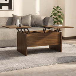 Salontafel 80x50x42,5 cm bewerkt hout bruineikenkleurig