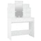 Kaptafel met LED-verlichting 96x40x142 cm wit