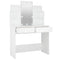 Kaptafel met LED-verlichting 96x40x142 cm wit