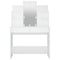 Kaptafel met LED-verlichting 96x40x142 cm wit