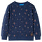 Kindertrui 92 gemleerd marineblauw