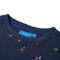 Kindertrui 92 gemleerd marineblauw