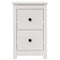 Nachtkastje 40x35x61,5 cm massief grenenhout wit