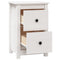 Nachtkastje 40x35x61,5 cm massief grenenhout wit