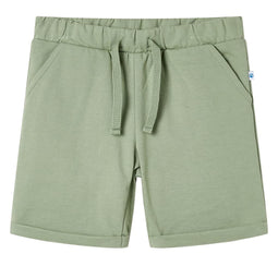 Kindershorts met trekkoord 92 lichtkaki