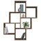 FMD Wandschap met 8 vakken old style donkerkleurig