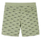 Kindershorts met trekkoord 128 lichtkaki
