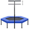 Fitnesstrampoline met handgreep veiligheidsmat zeshoekig 122 cm