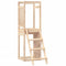 Speeltoren met ladder en klimwand 53x46,5x169 cm grenenhout