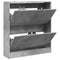 Schoenenkast 80x21x87,5 cm bewerkt hout betongrijs