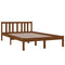 Bedframe massief hout honingbruin 120x200 cm
