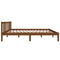 Bedframe massief hout honingbruin 120x200 cm