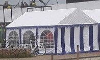Premium Partytent PVC 3x6x2 mtr in Wit-Blauw