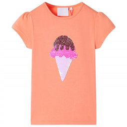 Kindershirt 140 neonoranje