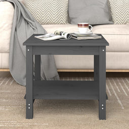 Salontafel 50x50x45 cm massief grenenhout grijs