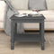 Salontafel 50x50x45 cm massief grenenhout grijs
