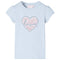 Kindershirt 140 lichtblauw
