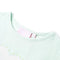 Kindershirt regenboog en palmbomen 140 lichtmintkleurig