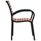 Tuinstoelen 2 st staal en HKC zwart en bruin