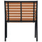 Tuinstoelen 2 st staal en HKC zwart en bruin