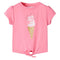 Kindershirt 92 fluorescerend felroze
