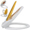Toiletbril soft-close volwassenen/kinderen wit & geel