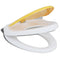 Toiletbril soft-close volwassenen/kinderen wit & geel