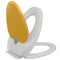 Toiletbril soft-close volwassenen/kinderen wit & geel