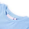 Kindershirt met ruches aan de mouwen glitterprint 92 lichtblauw