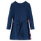Kinderjurk met lange mouwen hertenprint 104 marineblauw